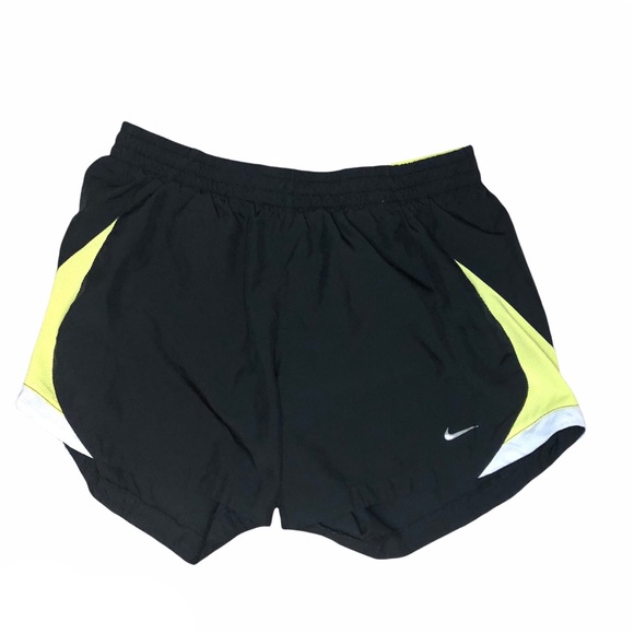 Nike Pants - Nike Tempo Black Green white running shorts Sz S